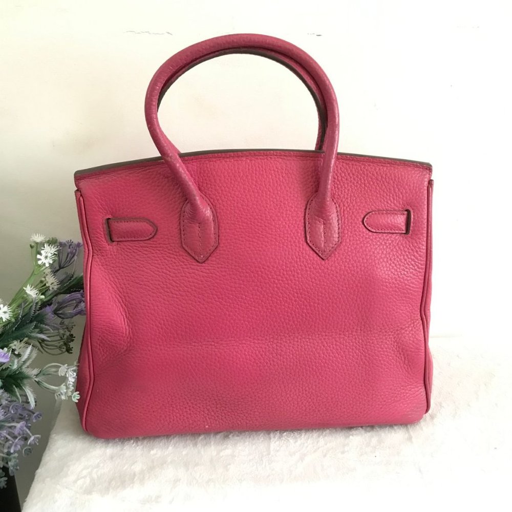 Hermes Birkin Handbag Rose Pourpre Togo With Gold Hardware 32 Pink - Picture 3 of 12